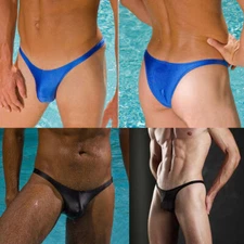 Mens Sexy Pouch G-string Thongs Jockstrap Swim Low Rise Bikini Briefs Underwear✔