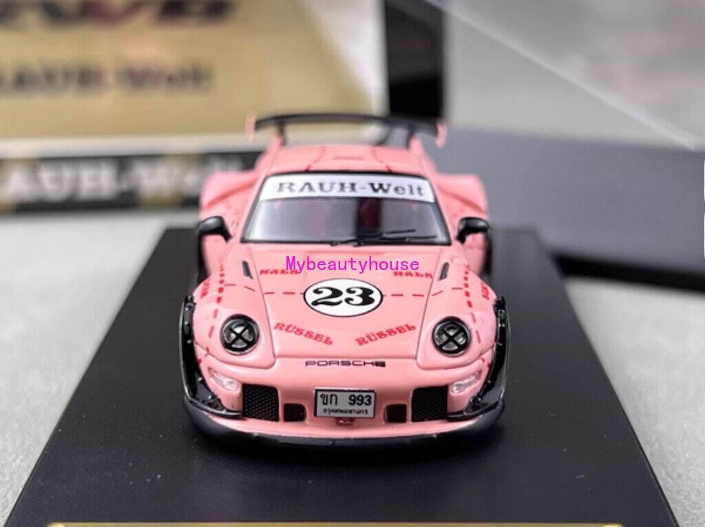 Star 1:64 Pink RWB 911 993 GT #23 Classic Sports Model