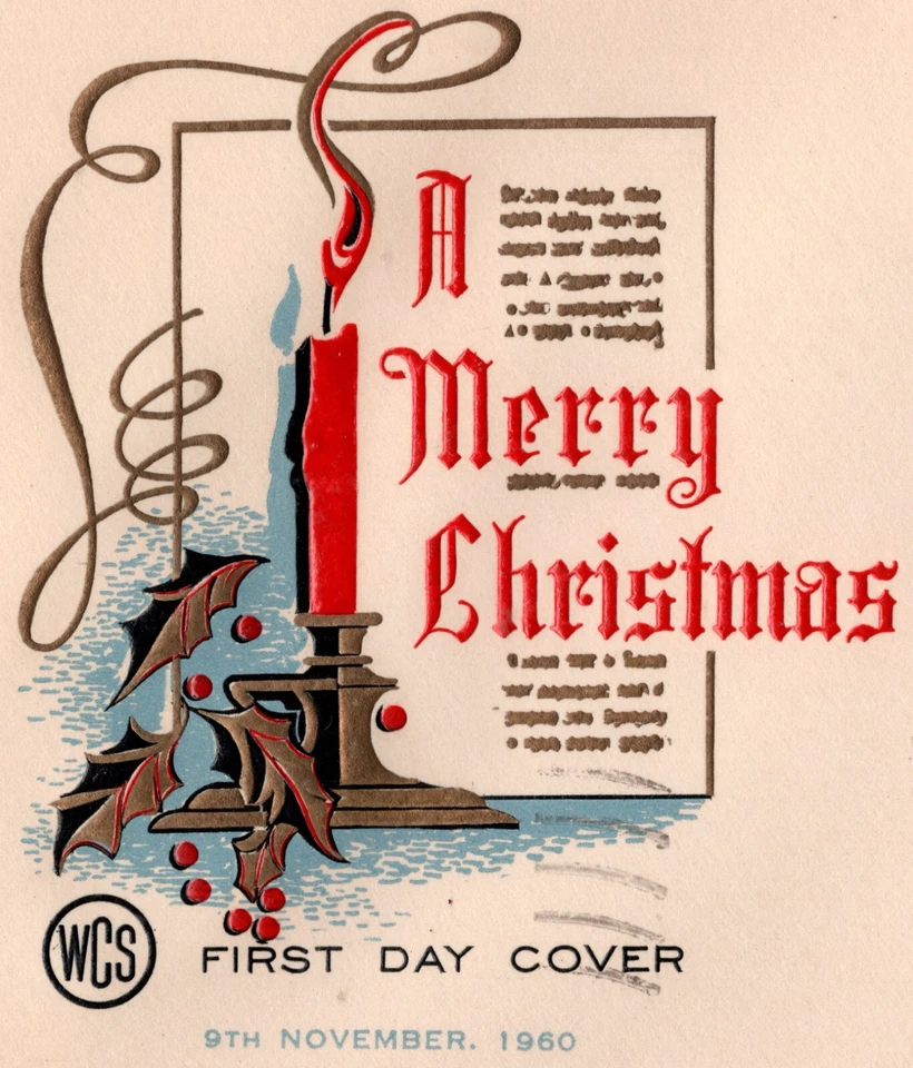 AUSTRALIA 1960 CHRISTMAS FDC+A PAIR OF 5P BIBLE-STAMPS ADELAIDE TO LOS ANGELES, - Image 2 of 4