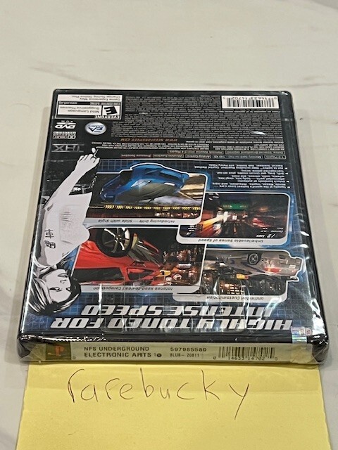 Need For Speed Underground (PS2) NEW SEALED FIRST PRINT Y-FOLD W