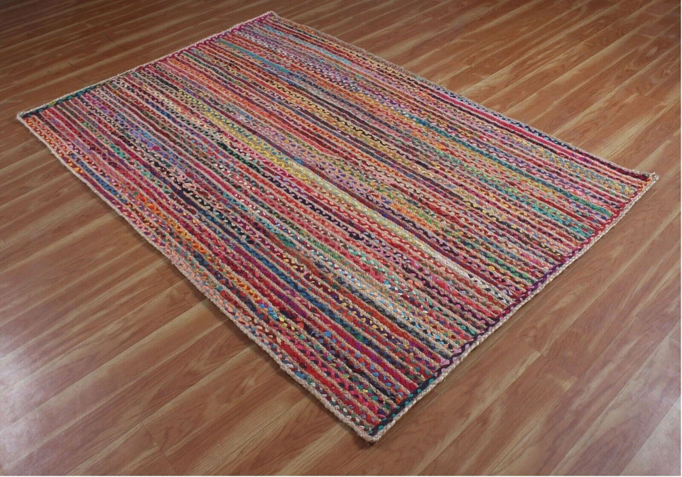 Rug Jute Carpet Handmade Modern Living 100% Natural Area Decor Rug Braided Jute - Image 3 of 4