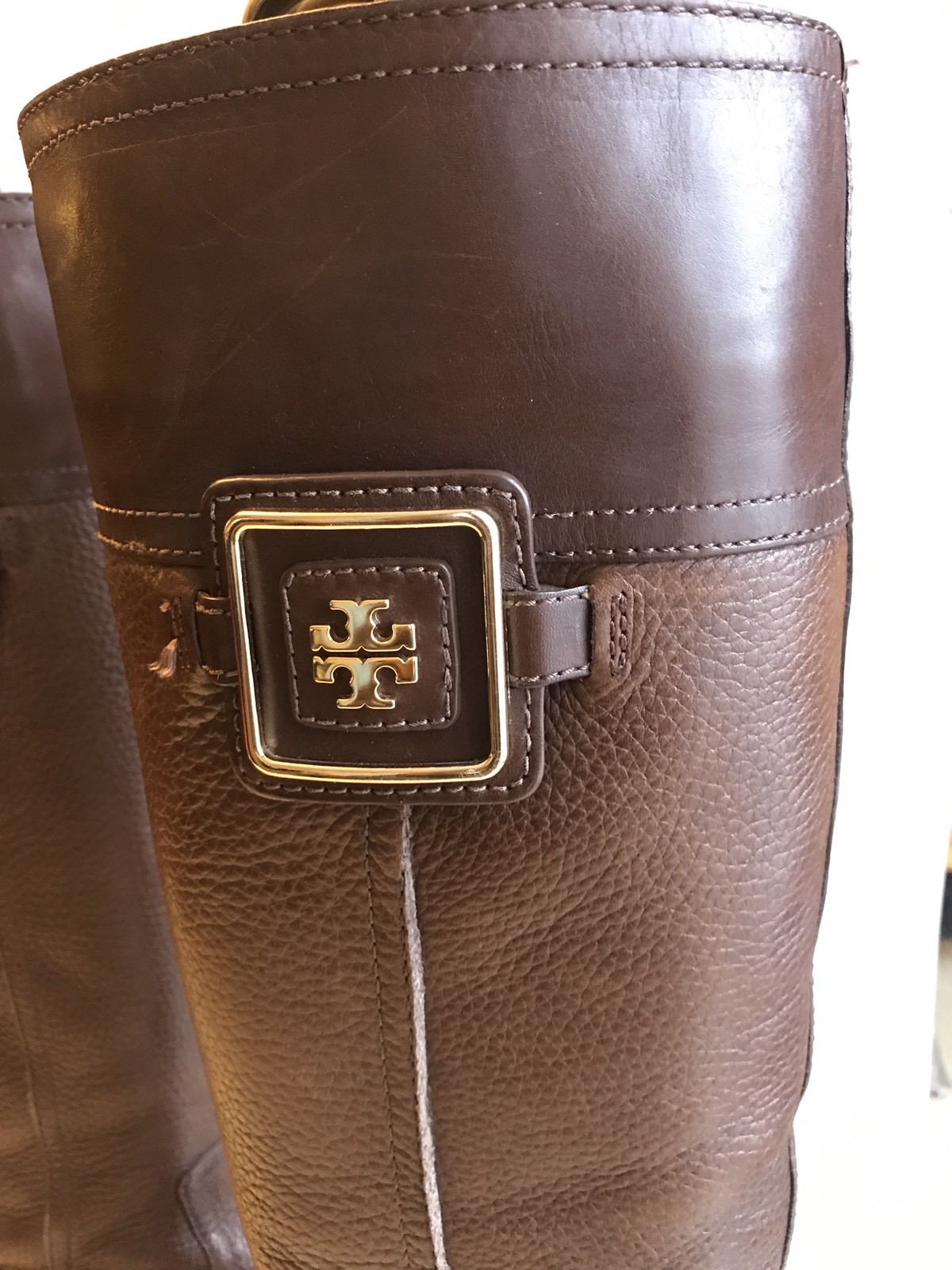 Tory Burch Julian Riding Fig Braun Boot (31128371) Größe 7M Tory Burch Julian Riding Fig Braun Boot (31128371) Größe 7M
