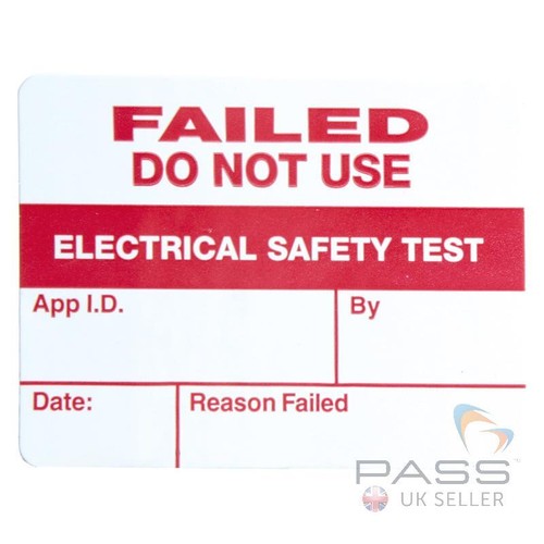 250 x PAT Testing Vinyl Appliance Labels - Failed - Picture 2 of 2