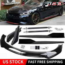 Gloss Black For BMW 328i 330i 330iFront Bumper Lip Spoiler Splitter Side Skirt