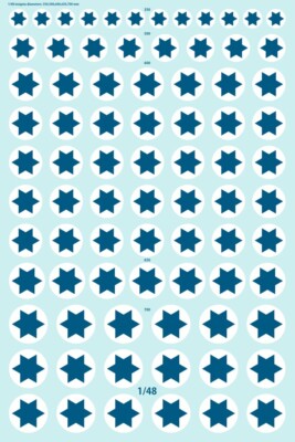 CTA Cut Then Add 1/48 Israeli IDF IAF Heyl Ha'Avir Insignia Logos Stars Decals