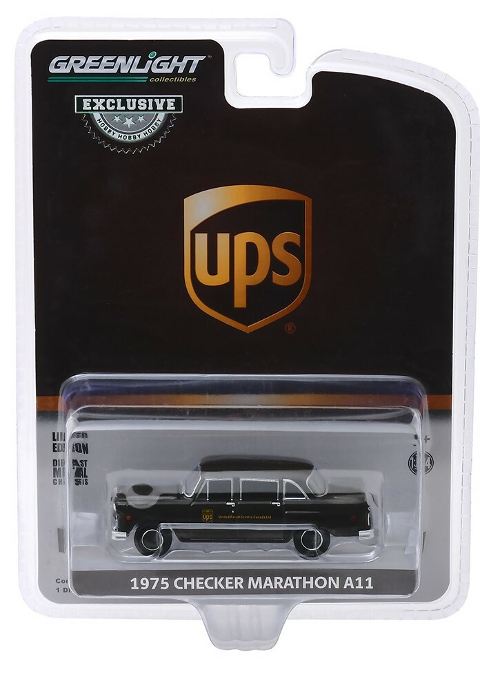 グリーンライト 1/64 1975 CHECKER TAXI 1975 CHECKER TAXI CAB PARCEL DELIVERY 1/64 scale DIECAST CAR