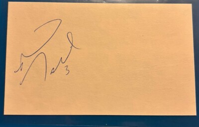 Nikos Tselios Hand Signed Auto Autograph Index Card Carolina Hurricanes 2 Games