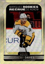 2021-22 O-Pee-Chee Platinum Neon Yellow Surge Jeremy Davies RC Nashville
