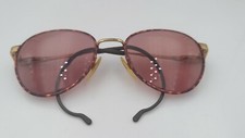 Vintage Safilo Gold Demi Amber Oval Sunglasses FRAMES ONLY Italy