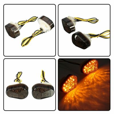 4x Smoke Flush Mount LED Turn Signal Lights For Yamaha YZF R1 R6 R6S (Front)