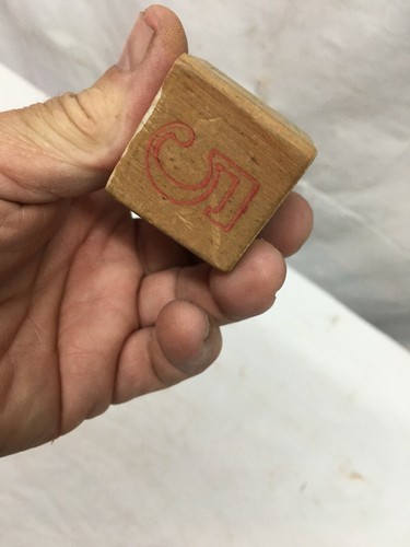 Vintage Dewey Duck Wood Toy Block with letters 1in size Walt Disney - Picture 6 of 7