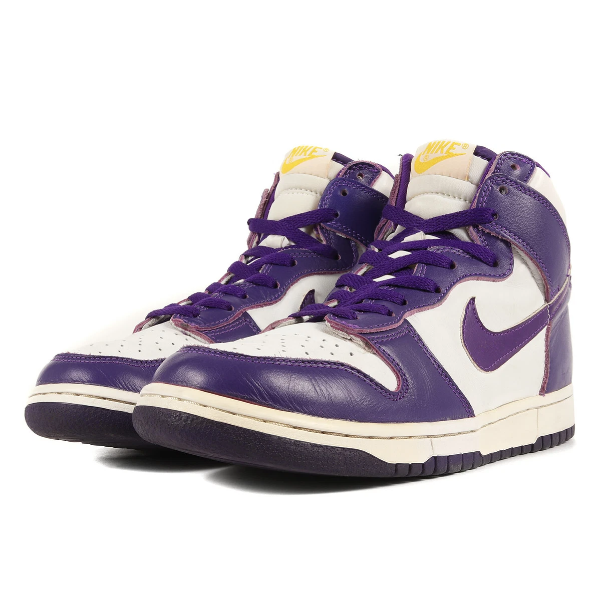 NIKE DUNK HIGH LE Initial Reprint CITY ATTACK White x Varsity Purple 1999 Used