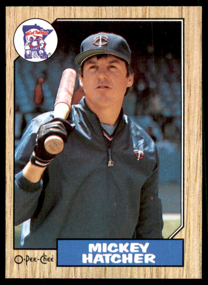 1987 O-Pee-Chee Mickey Hatcher Minnesota Twins #341
