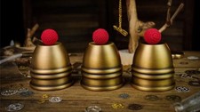 Artistic Combo Cups and Balls (Brass) by TCC | Magic Trick