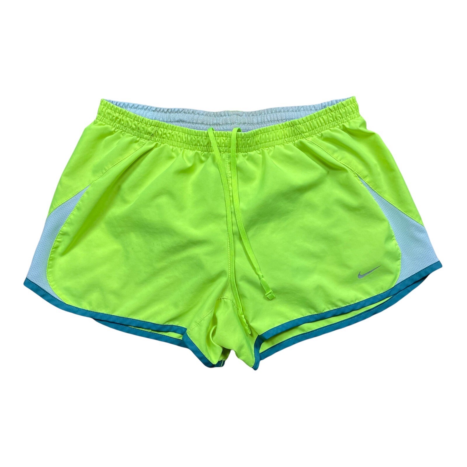 Nike Women's Size Medium Neon Lime Green Running Lined Shorts 28W / 3”  Length | eBay