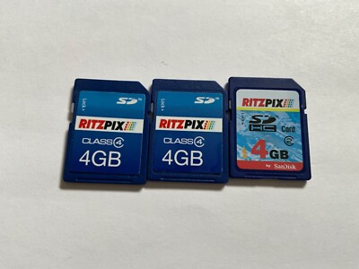 3pcs  4gb RIZT SDHC MEMORY CARD for sdhc NIKON CANON SONY Cameras