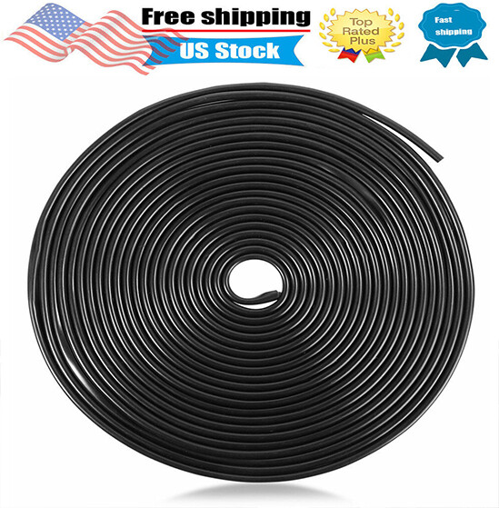 32ft Black Car Door Edge Guard Rubber Seal Protector Moulding Trim Strip