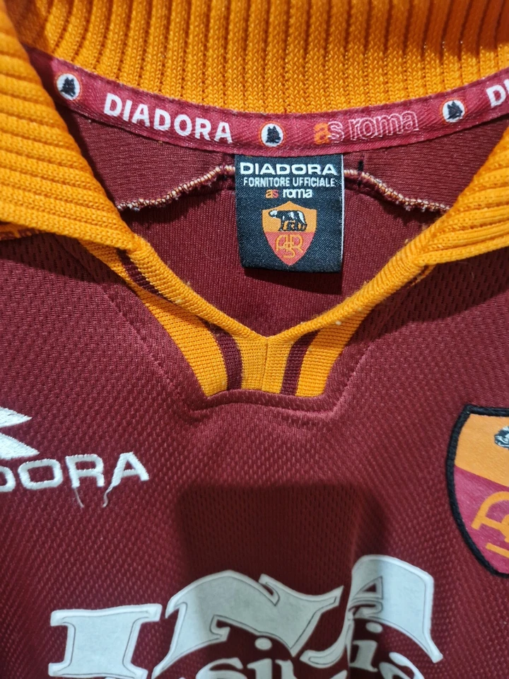 Maglia As Roma Totti 1998/99 Autografata Match NO WORN SHIRT Maniche Lunghe  Foto 3 de 4