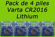 LOT 4 PILES BOUTON LITHIUM VARTA CR2016 6016 3V 90mAh - sous blister