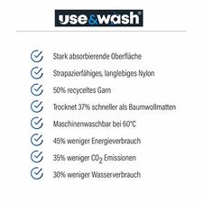 Sauberlaufmatte Use&Wash Meterware / Zuschnitt in vielen Farben Schmutzfangmatte