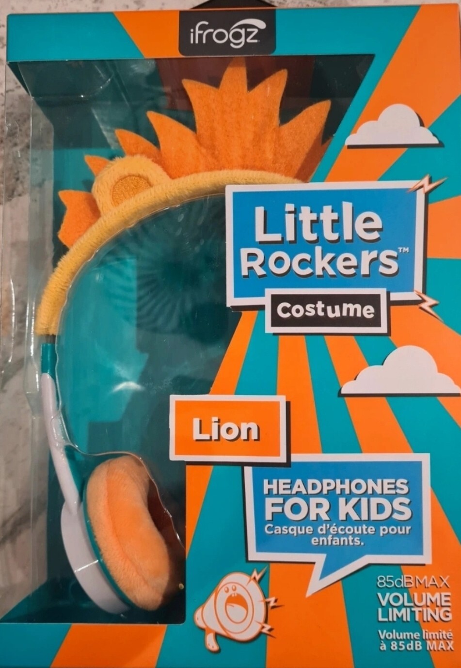IFROGZ Little Rockers Children's Volume Limiting (85 dB) On-Ear Headphones: Lion