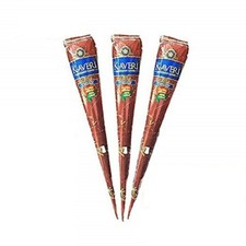 25gm Natural Kaveri Henna Cones Temporary Tattoo Body Art BEST Mehandi Ink 3 Qty