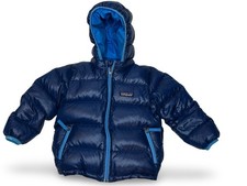 Patagonia Blue Hi Loft Down Sweater Puffer Kid Toddler Hoodie Jacket 2T