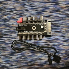 1PC PC Chassis Fan Hub CPU Cooling HUB Fan PWM SATA Controller Speed Controller