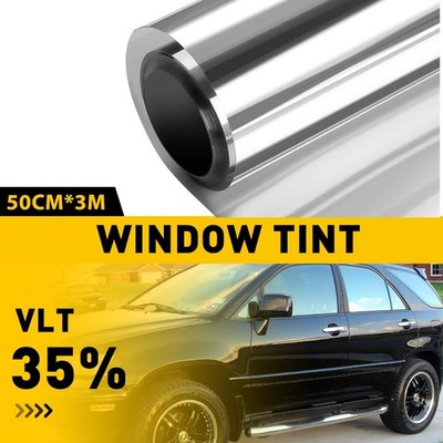 Silver 35% VLT Uncut Roll Window Tint Film 20'' x 10ft Feet Car Home Office Glass