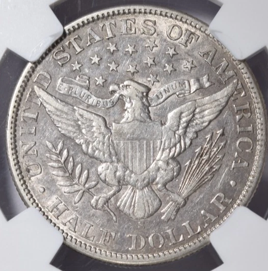 MEDIO DÓLAR BARBERO 1906-S ~ ¡BONITO BRILLO ORIGINAL NGC XF45! Foto 4 de 4