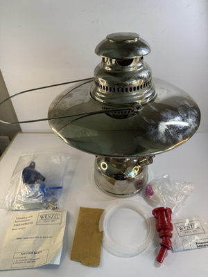 #ad Vintage Wenzel Pressure Lantern Model #823018 with Wooden Storage Box $114.50