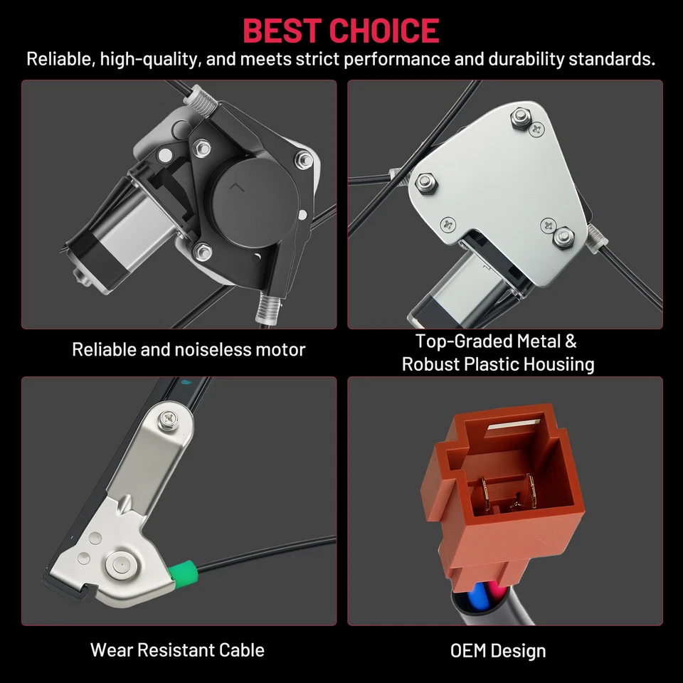 Regulador de ventana eléctrica delantero izquierdo con motor para Plymouth Grand Voyager 1996-2000 Foto 2 de 4