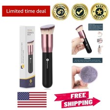 Angled Kabuki Brush for Flawless Makeup Application, Soft Silky Bristles