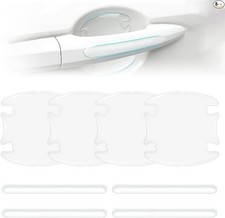 8-Piece Transparent Car Door Handle Protector, Self-Adhesive Anti- Size: 8 PCS