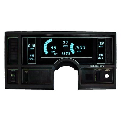 For Buick Regal 84-87 Intellitronix Direct Fit LED Digital Gauge Panel, Teal