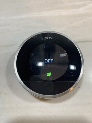 Google Nest Learning Thermostat 2nd Gen (Model 02A) w/ Back Plate - Silver