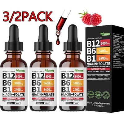 #ad 3 2PCS Vitamin B12 and B6 Liquid Drops B12 Sublingual Vitamin B Complex Vitamin $9.95