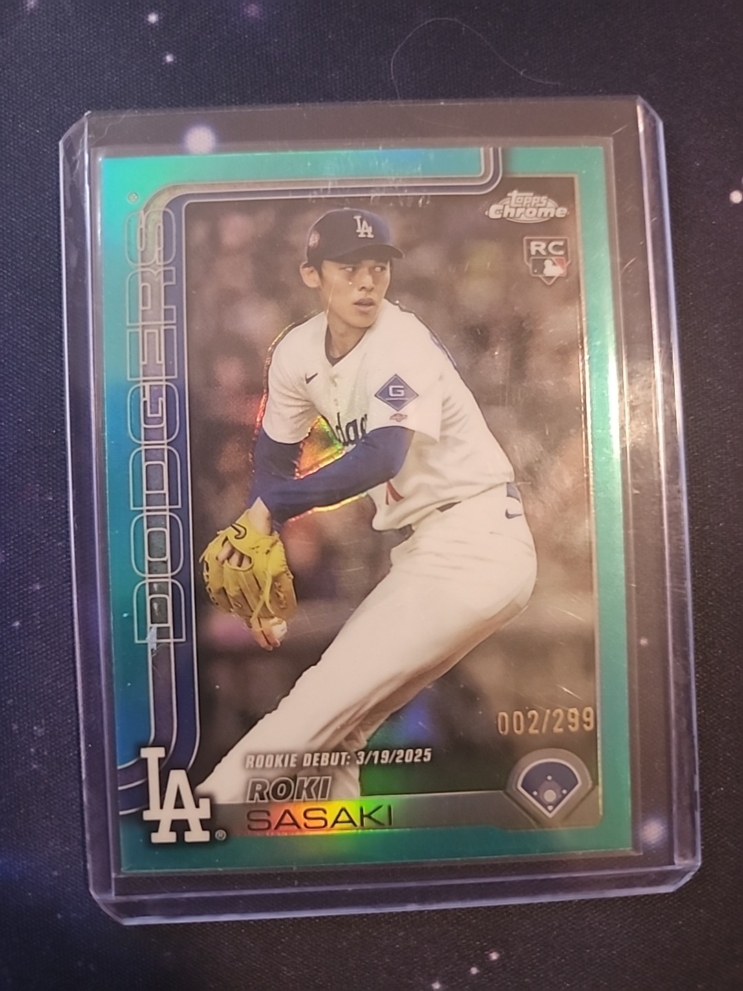 2025 Topps Chrome Update ROKI SASAKI #USC73 Teal Refractor /299 (RC)