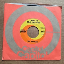 THE BEATLES I Want To Hold Your Hand/I Saw Her Standing There 45 7" Record Vinyl
