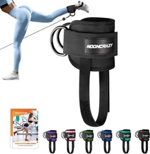 Ankle Strap for Cable Machine Women, Adjustable Gym Cable Ankle Straps for Kickb