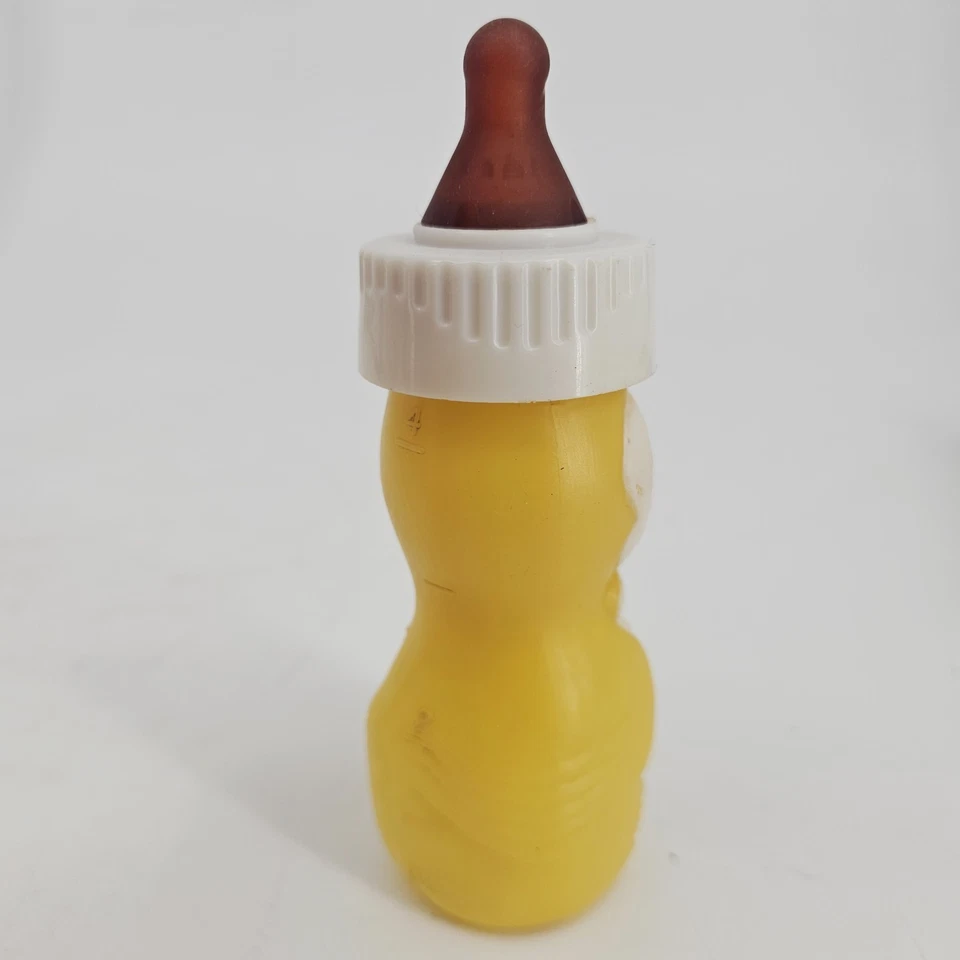 Biberón de plástico Gerber Yellow Penguin de colección de los años 70 4 oz coleccionable Foto 4 de 4