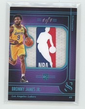 2024-25 Panini Silhouette Bronny James Jr. Silhouette Rookie Logoman Patch 1/1
