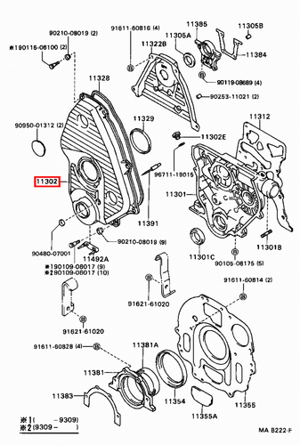 Genuine LandCruiser LJ77 LJ73 LJ72 LJ71 LJ70 2L T 2L 3L Timing Chain Belt Cover - Picture 16 of 20