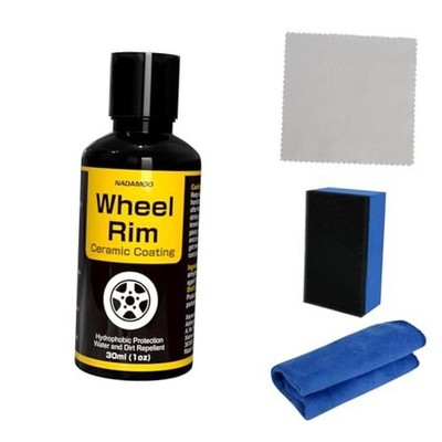  Wheel Rim Ceramic Coating，Hydrophobic Protection Gloss Finish Water and 30ml