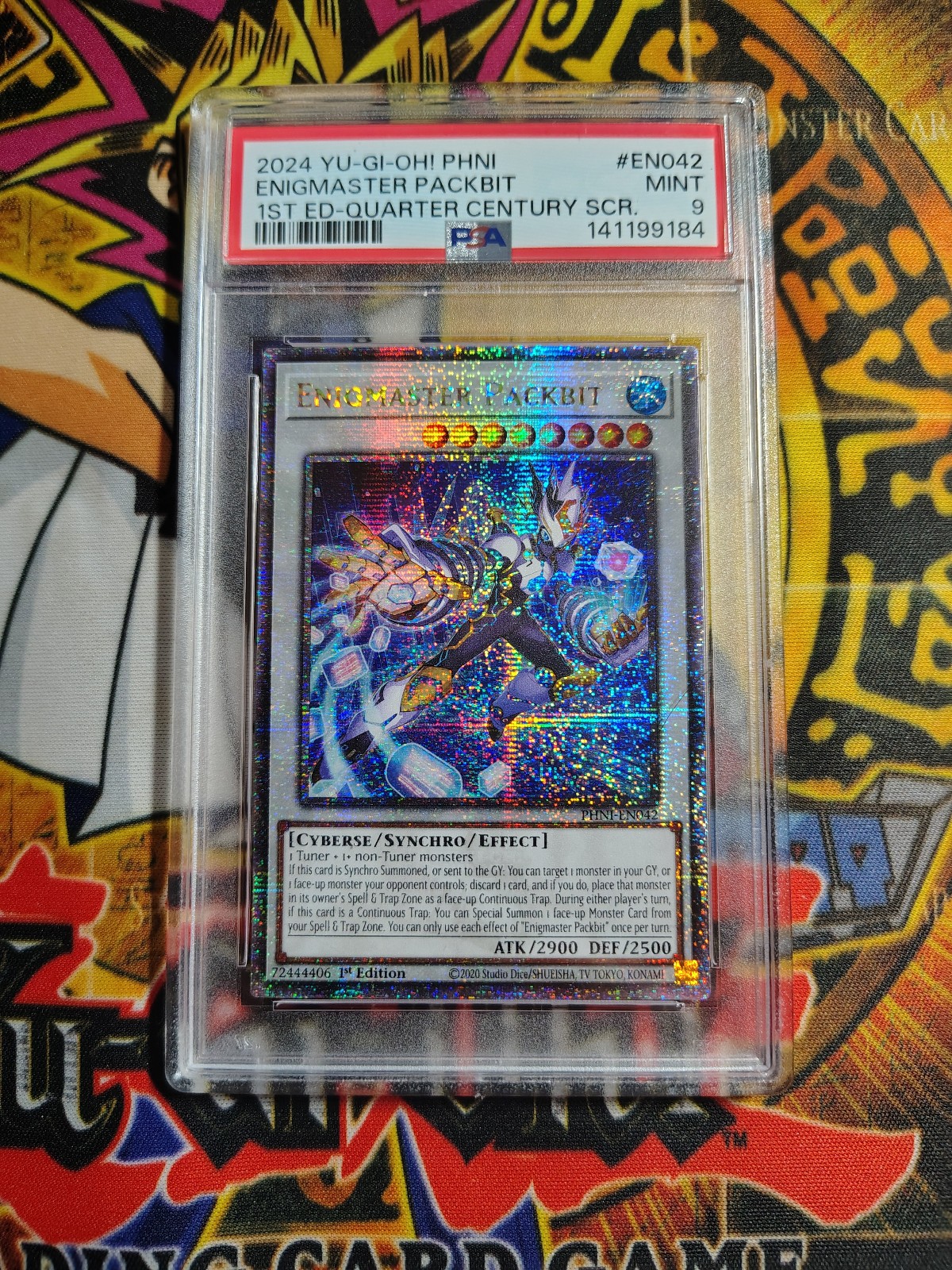 Yu-Gi-Oh! Enigmaster Packbit Quarter Century Secret Rare Phantom Nightmare PSA 9