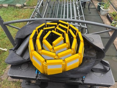 Pyle tragbare faltbare Speed Bump 3M strapazierfähig gelb reflektierend Verkehrssicherheit