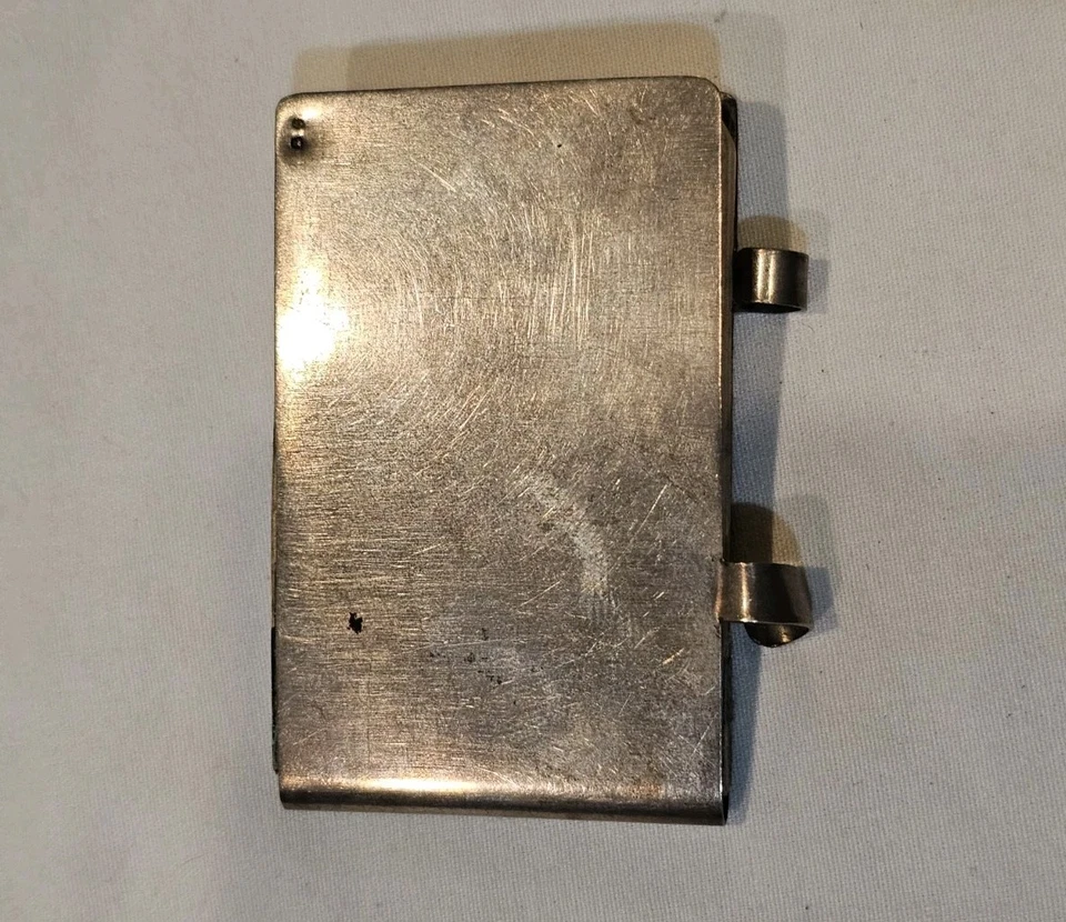 ¿Antiguo bloc de notas de plata de ley? Mini pintura esmaltada estampada para dama  Foto 4 de 4