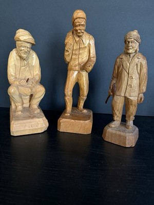Paul Emil Caron & Marcel Guay Carved Wood Sculpture Canadian Folk Art Quebec