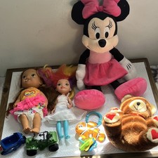 Disney Minnie Mouse Cartoon Character Plastic Plush Mixed Toy Lot