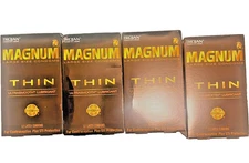 NEW- Trojan Magnum Thin Condoms 12 Count – Large Size, UltraSmooth Lubricated
